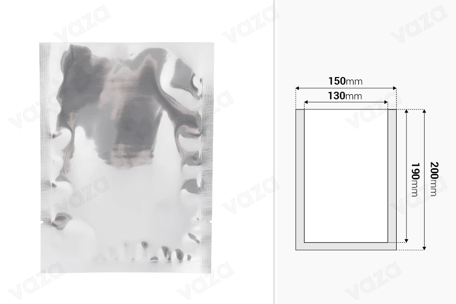 Σακουλάκια αλουμινίου 150x200 mm με δυνατότητα σφράγισης με θερμοκόλληση - 100 τμχ Σακουλάκια αλουμινίου 150x200 mm με δυνατότητα σφράγισης με θερμοκόλληση - 100 τμχ-εικόνα_διαστάσεις