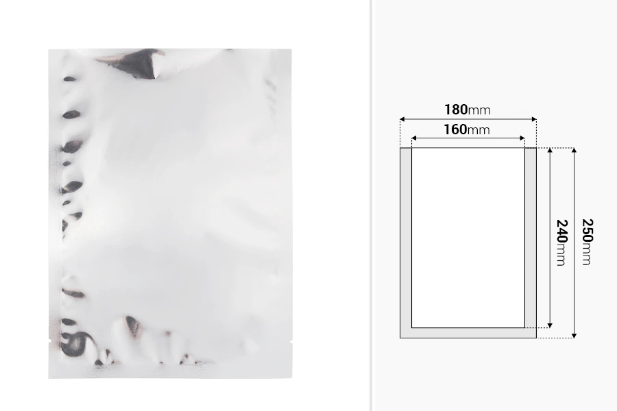 Σακουλάκια αλουμινίου 180x250 mm με δυνατότητα σφράγισης με θερμοκόλληση - 100 τμχ Σακουλάκια αλουμινίου 180x250 mm με δυνατότητα σφράγισης με θερμοκόλληση - 100 τμχ