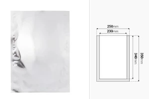 Aluminum heat sealable bags 250x350 mm - 100 pcs-2