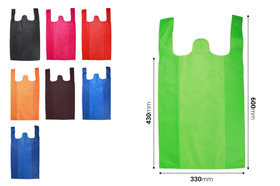 Τσάντες οικολογικές, non woven ανακυκλώσιμες 330x600 mm - 50 τμχ