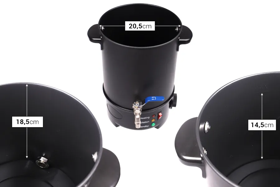 6L Wachsschmelz- und Verflüssigungsgerät mit Heizmöglichkeit und Metallhahn 6L Wachsschmelz- und Verflüssigungsgerät mit Heizmöglichkeit und Metallhahn