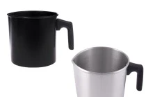 Σκεύος αλουμινίου 1800 ml σε ασημί ή μαύρο χρώμα με χερούλι