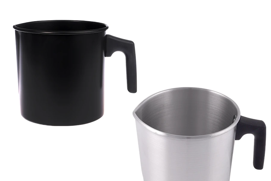 Σκεύος αλουμινίου 1800 ml σε ασημί ή μαύρο χρώμα με χερούλι