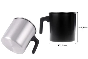 Aluminum pot 1800 ml In silver or black color with handle-2