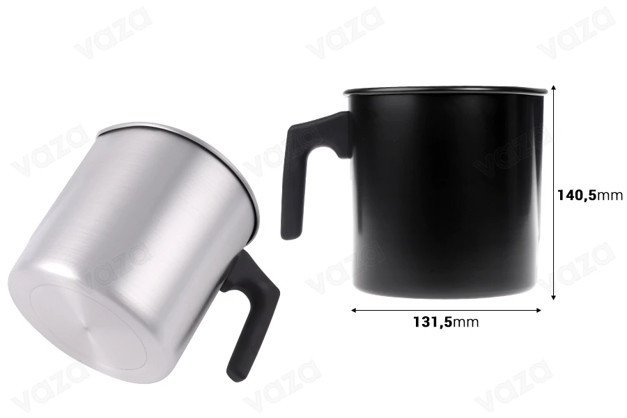 Σκεύος αλουμινίου 1800 ml σε ασημί ή μαύρο χρώμα με χερούλι Σκεύος αλουμινίου 1800 ml σε ασημί ή μαύρο χρώμα με χερούλι-εικόνα_διαστάσεις