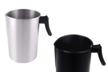 Σκεύος αλουμινίου 3000 ml σε ασημί ή μαύρο χρώμα με χερούλι