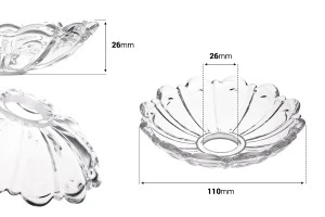 Bobèche en verre transparent 110x26 avec trou central de 26 mm pour bougeoirs et lustres de différentes couleurs-2