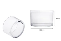 Zylindrische Glasvase 130x80 mm