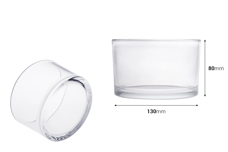 Zylindrische Glasvase 130x80 mm