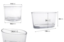 Γυάλινο βάζο 800ml σε σχήμα γόνδολας για κερί Γυάλινο βάζο 800ml σε σχήμα γόνδολας για κερί