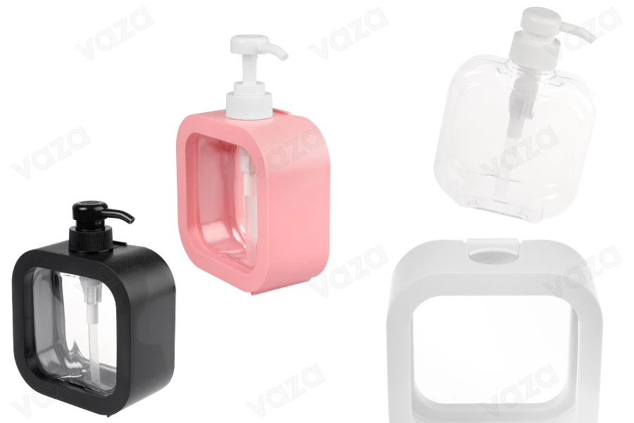Μπουκάλι πλαστικό 500 ml με αντλία για προϊόντα περιποίησης ή καθαρισμού σε διάφορα χρώματα Μπουκάλι πλαστικό 500 ml με αντλία για προϊόντα περιποίησης ή καθαρισμού σε διάφορα χρώματα-εικόνα_προϊοντική