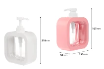 Μπουκάλι πλαστικό 500 ml με αντλία για προϊόντα περιποίησης ή καθαρισμού σε διάφορα χρώματα Μπουκάλι πλαστικό 500 ml με αντλία για προϊόντα περιποίησης ή καθαρισμού σε διάφορα χρώματα