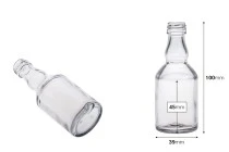 Mini 50ml bottle for spirits with PP18 finish