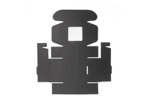 Black kraft paper packaging box with window 130x120x60 mm - 20 pcs-5