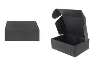 Black kraft paper packaging box without window 170x130x60 mm-1