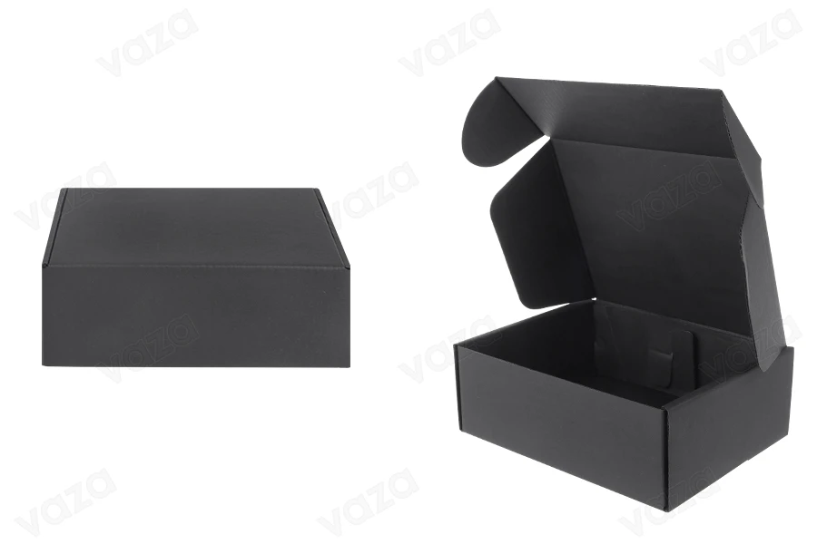 Black kraft paper packaging box without window 170x130x60 mm Black kraft paper packaging box without window 170x130x60 mm-image_product