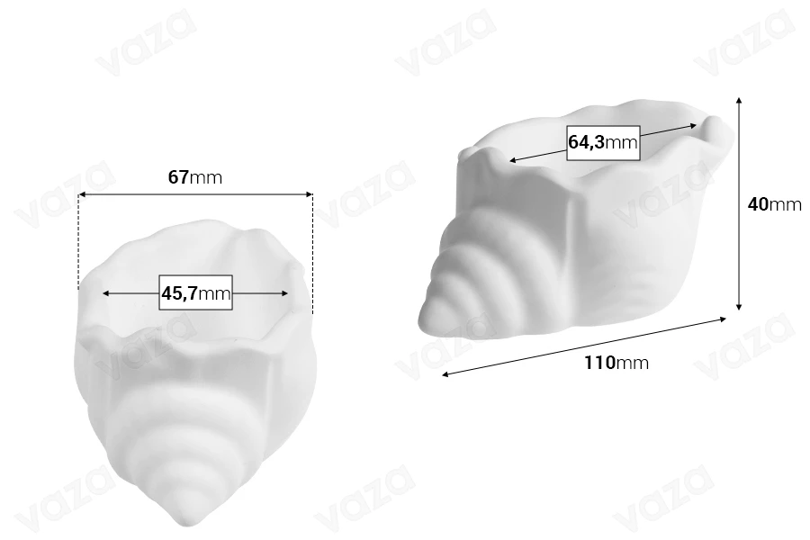 Γύψινο διακοσμητικό κοχύλι 110x40 mm για κερί Γύψινο διακοσμητικό κοχύλι 110x40 mm για κερί-εικόνα_διαστάσεις