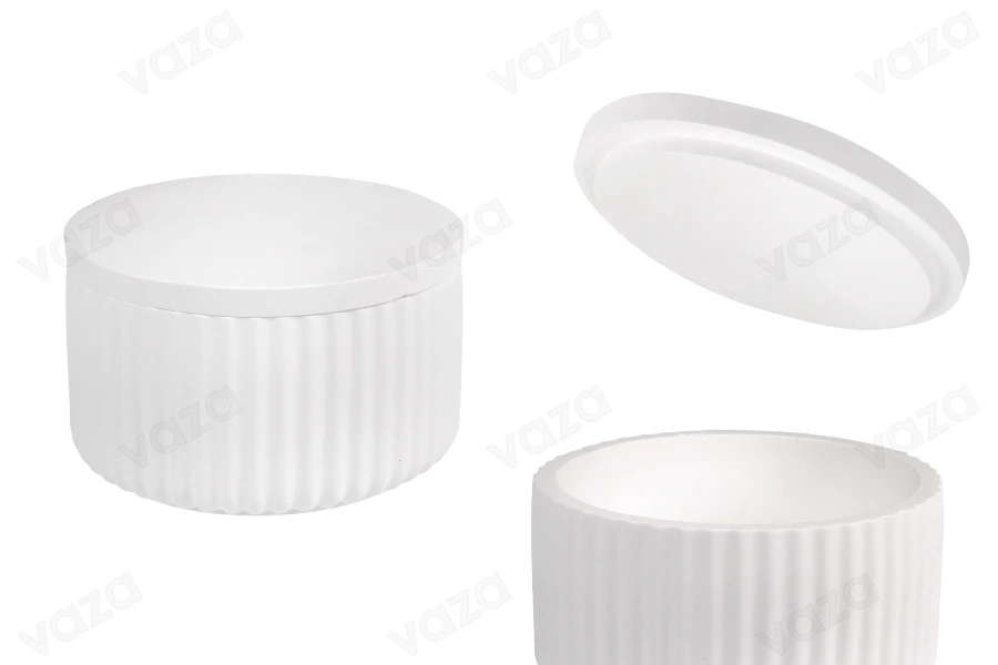 Γύψινο δοχείο 103x60 mm με καπάκι για κερί-εικόνα_προϊοντική