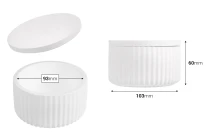 Γύψινο δοχείο 103x60 mm με καπάκι για κερί Γύψινο δοχείο 103x60 mm με καπάκι για κερί