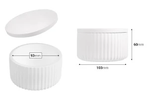 Γύψινο δοχείο 103x60 mm με καπάκι για κερί-2