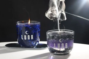 Pot décoratif en verre transparent 121x130 mm pour bougie-5