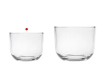 Transparent glass decorative jar 121x130 mm for candle