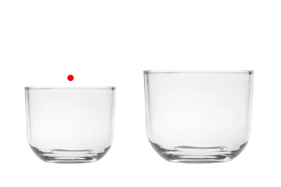 Transparent glass decorative jar 121x130 mm for candle