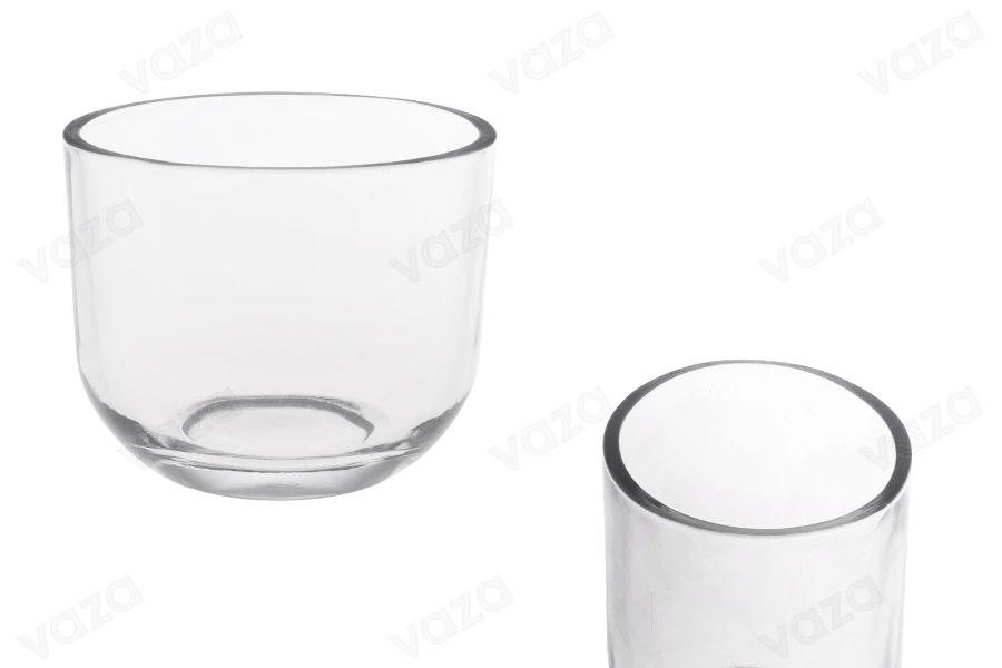 Dekoratives Glasgefäß aus Klarglas 125x103 mm für Kerze-produktbild