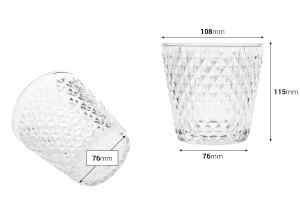 Pot décoratif en verre transparent 108/76x115 mm pour bougie-2