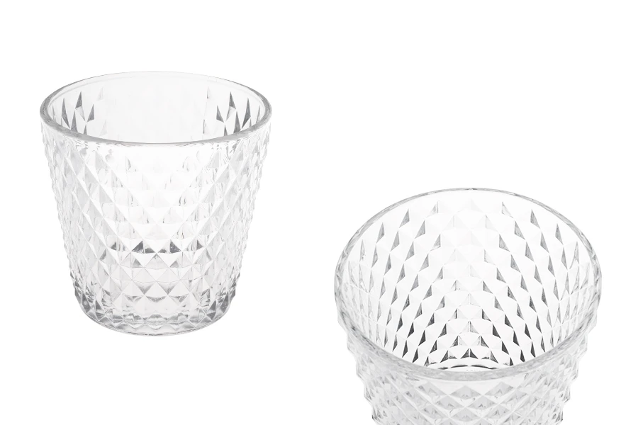Dekorativer Glasbehälter aus Klarglas 100/72x97 mm für Kerze