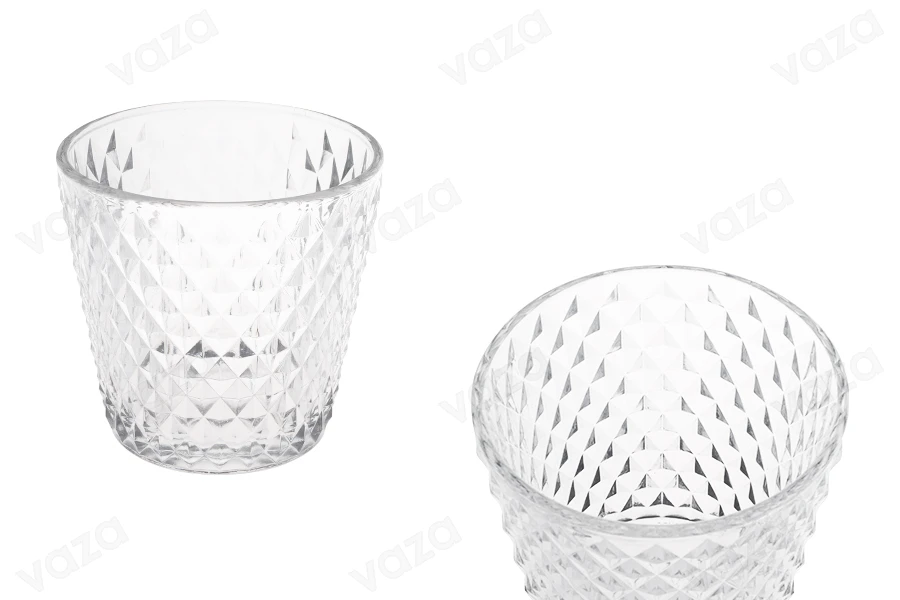 Dekorativer Glasbehälter aus Klarglas 100/72x97 mm für Kerze-produktbild