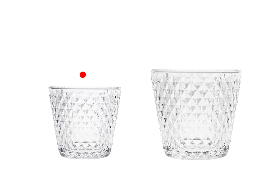 Dekorativer Glasbehälter aus Klarglas 100/72x97 mm für Kerze