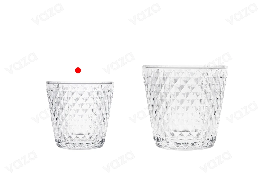 Dekorativer Glasbehälter aus Klarglas 100/72x97 mm für Kerze-bildgruppe