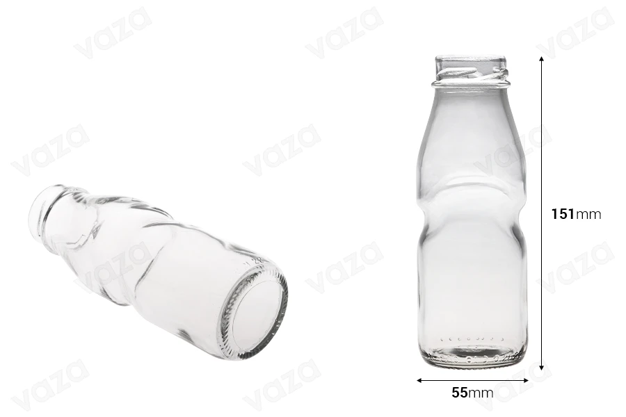 Glasflasche für Säfte 200 ml Glasflasche für Säfte 200 ml-bildabmessungen