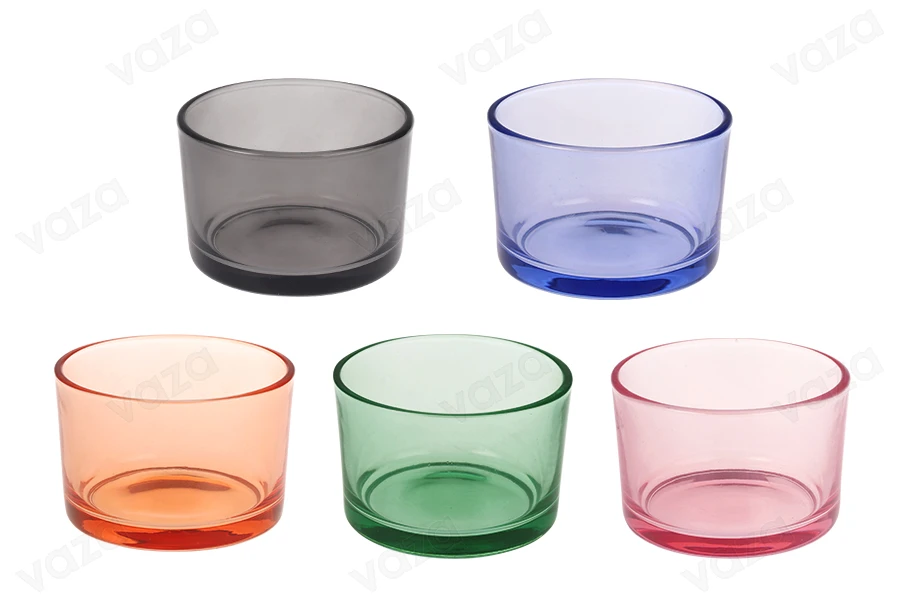 Zylindrisches Glasgefäß 70x50 mm in verschiedenen Farben Zylindrisches Glasgefäß 70x50 mm in verschiedenen Farben-produktbild