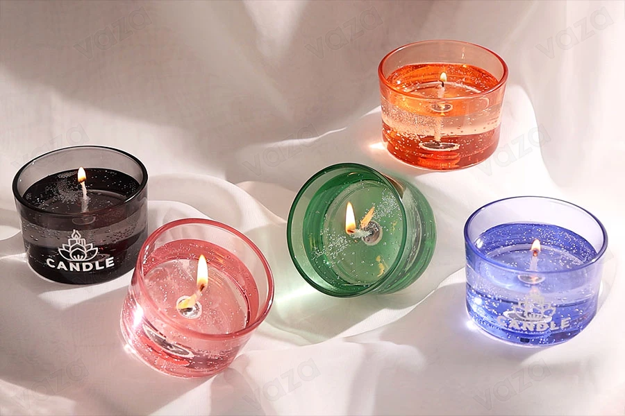 Zylindrisches Glasgefäß 70x50 mm in verschiedenen Farben Zylindrisches Glasgefäß 70x50 mm in verschiedenen Farben-bildgruppe