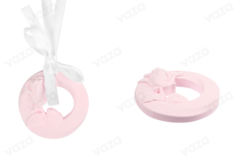 Plaster room diffuser in flower design 70x8 mm with white ribbon (scented) Plaster room diffuser in flower design 70x8 mm with white ribbon (scented)-image_product