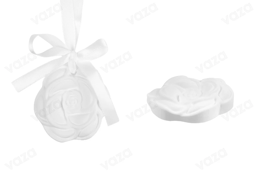 Plaster hanging room diffuser in flower design 67x10 mm with white ribbon (scented) Plaster hanging room diffuser in flower design 67x10 mm with white ribbon (scented)-image_product