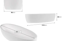 Γύψινο διακοσμητικό δοχείο 210x86x40 mm Γύψινο διακοσμητικό δοχείο 210x86x40 mm