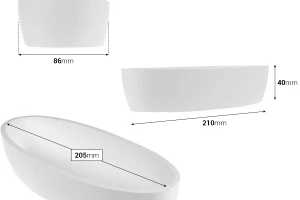 Pot en plâtre 210x86x40 mm pour décoration-2