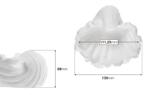 Dekorative Gipsmuschel 130x68 mm für eine Kerze-2