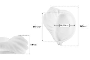 Dekorative Gipsmuschel 145x50 mm für eine Kerze-2