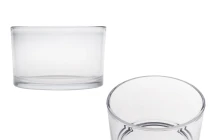 Γυάλινο διακοσμητικό βαζάκι 130x80 mm για κερί