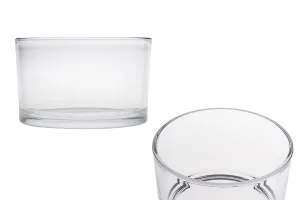 Pot décoratif en verre pour bougie 130x80 mm-1
