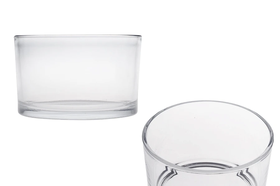 Γυάλινο διακοσμητικό βαζάκι 130x80 mm για κερί