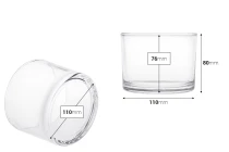Γυάλινο κυλινδρικό δοχείο 520ml (110x80 mm)