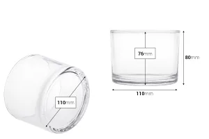 Γυάλινο κυλινδρικό δοχείο 520ml (110x80 mm)-2