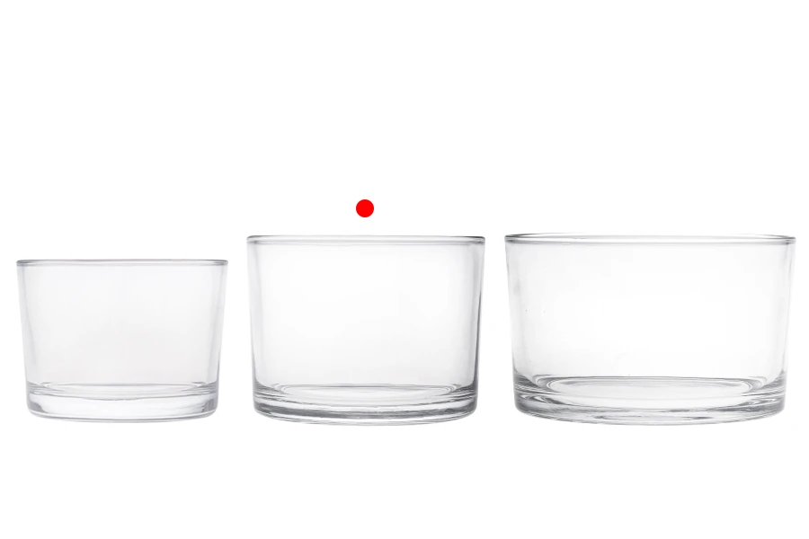 Γυάλινο κυλινδρικό δοχείο 520ml (110x80 mm)