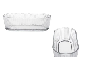 Bol ovale en verre transparent 50x167x75 mm-1