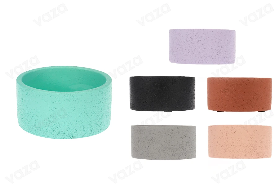 Portacandele in cemento 105x50 mm in vari colori Portacandele in cemento 105x50 mm in vari colori-immagine_prodotto
